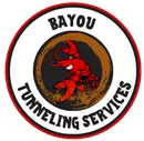 A logo for bayou tunneling services with a lobster